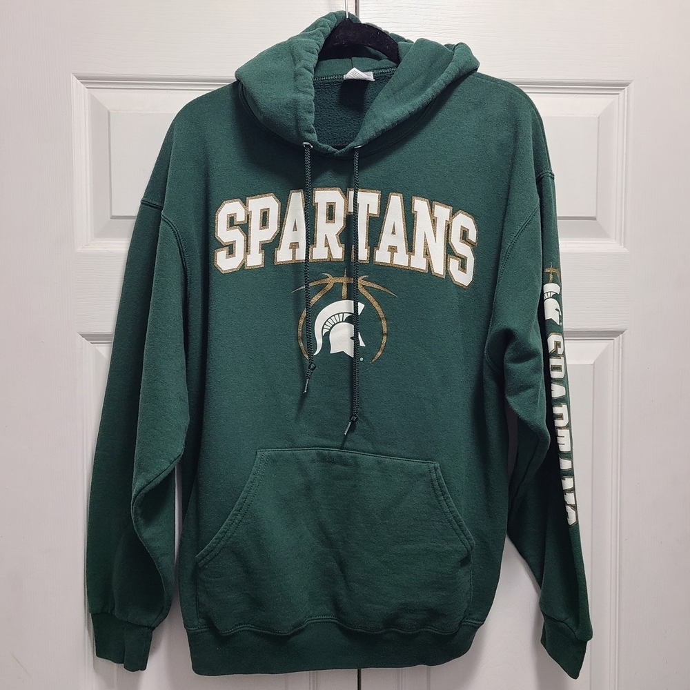 Green Spartans‎ Hoodie sweatshirt men’s large MSU FOOTBALL